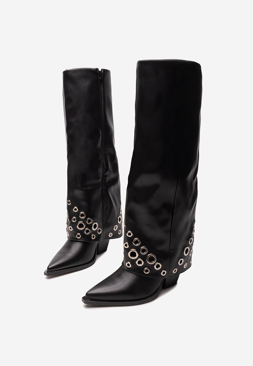 Tovia fekete magassarkú csizma