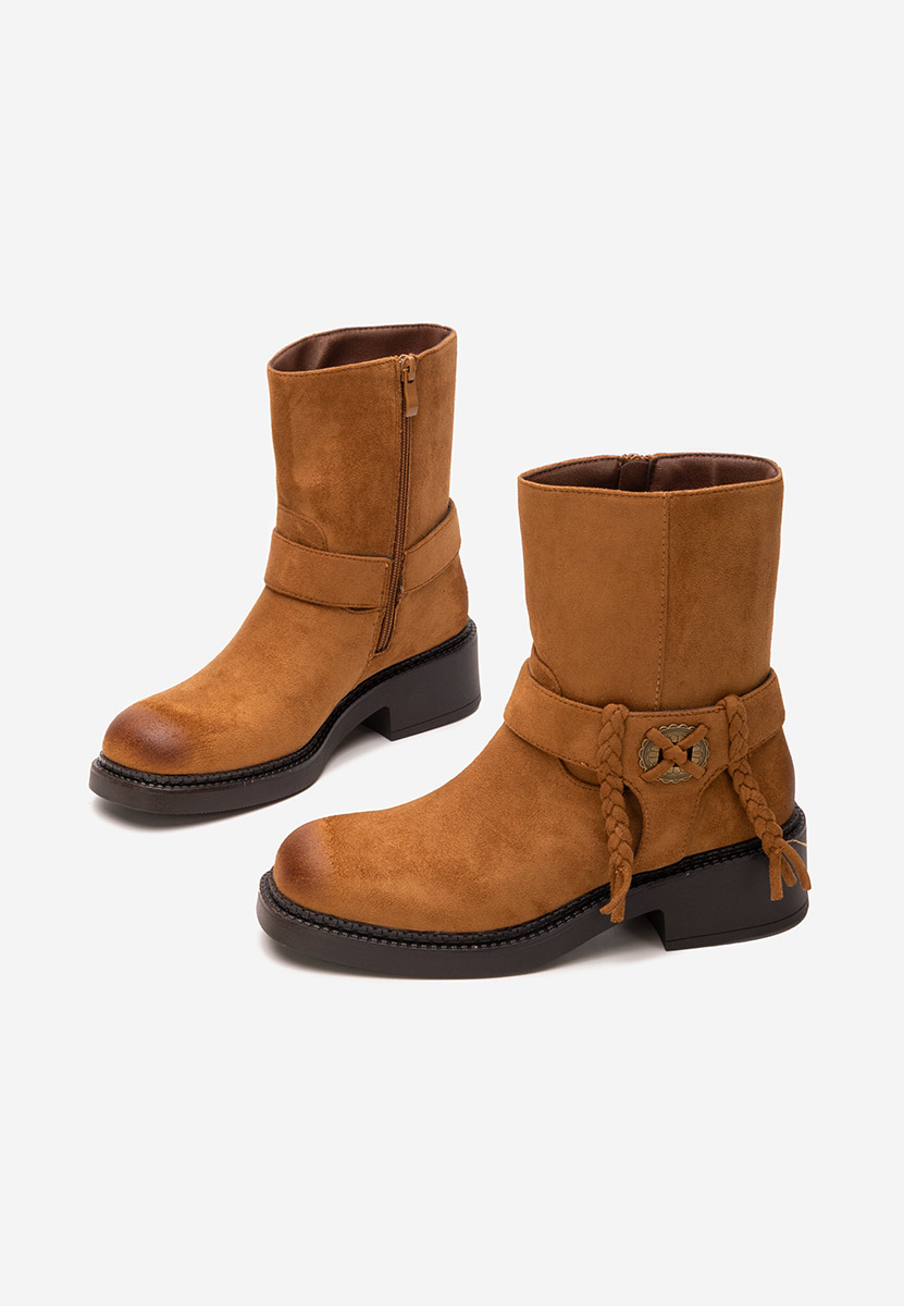 Alasika camel női bokacsizma