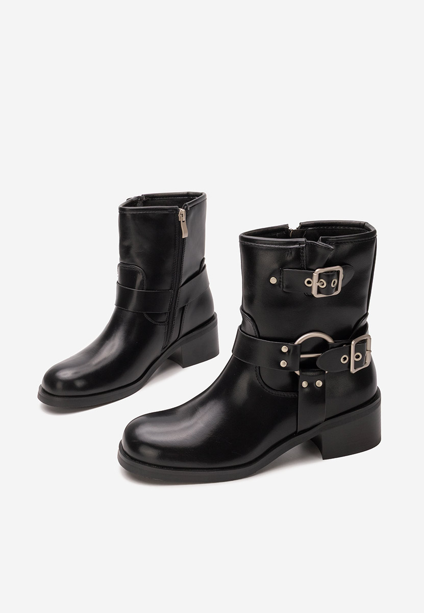 Pamira fekete női bokacsizma