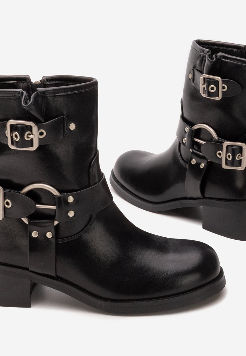 Pamira fekete női bokacsizma