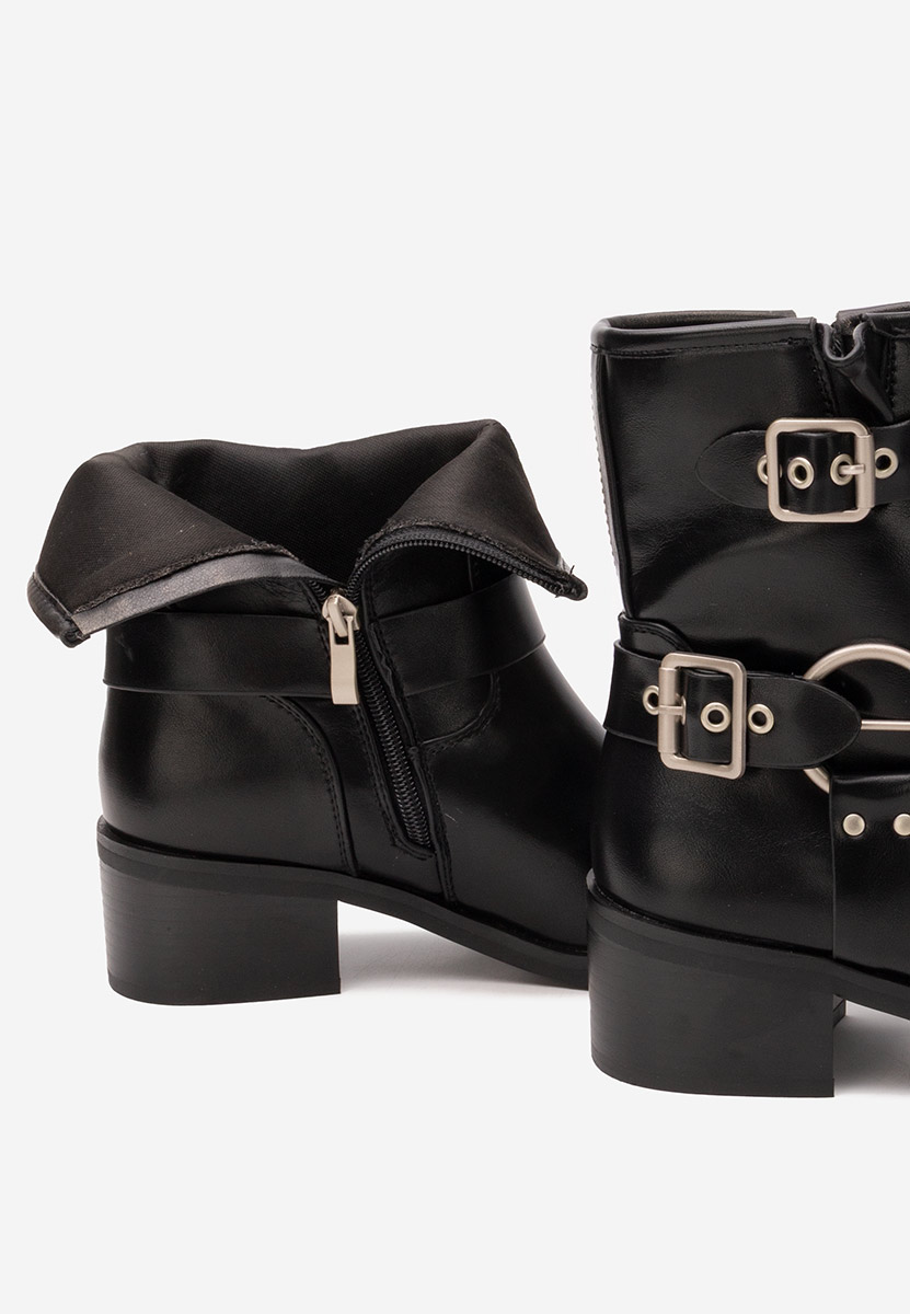 Pamira fekete női bokacsizma