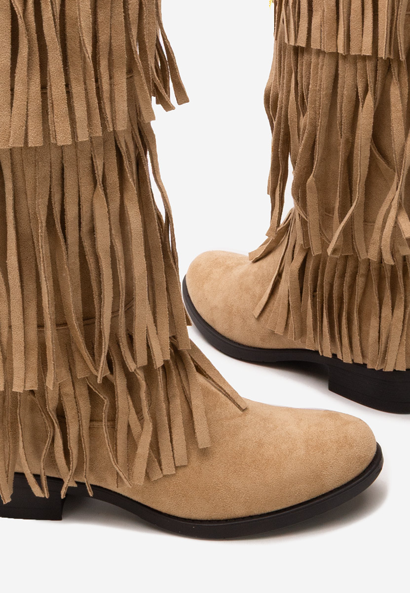 Eriora khaki lapos talpú csizma 