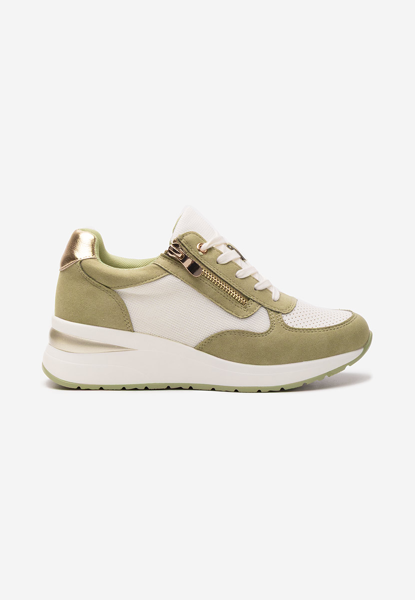 Floreia zöld platform sneaker cipő 