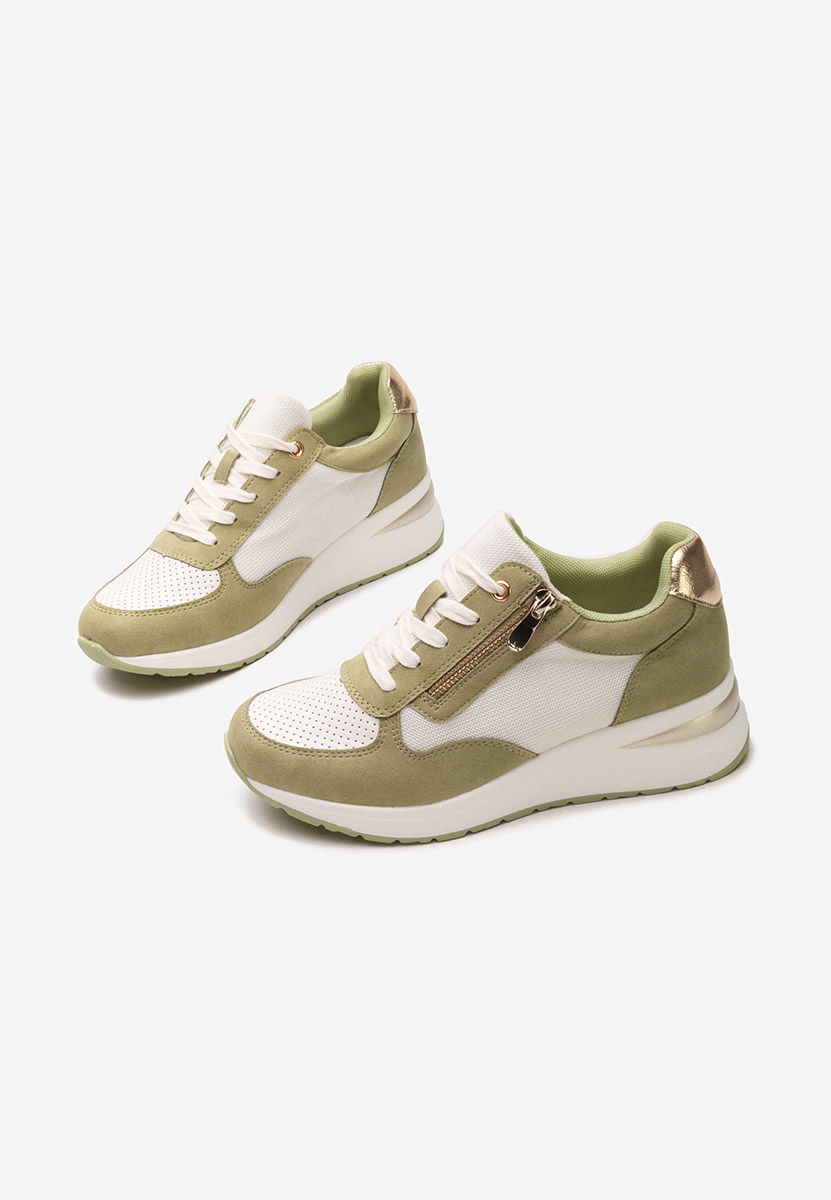 Floreia zöld platform sneaker cipő 