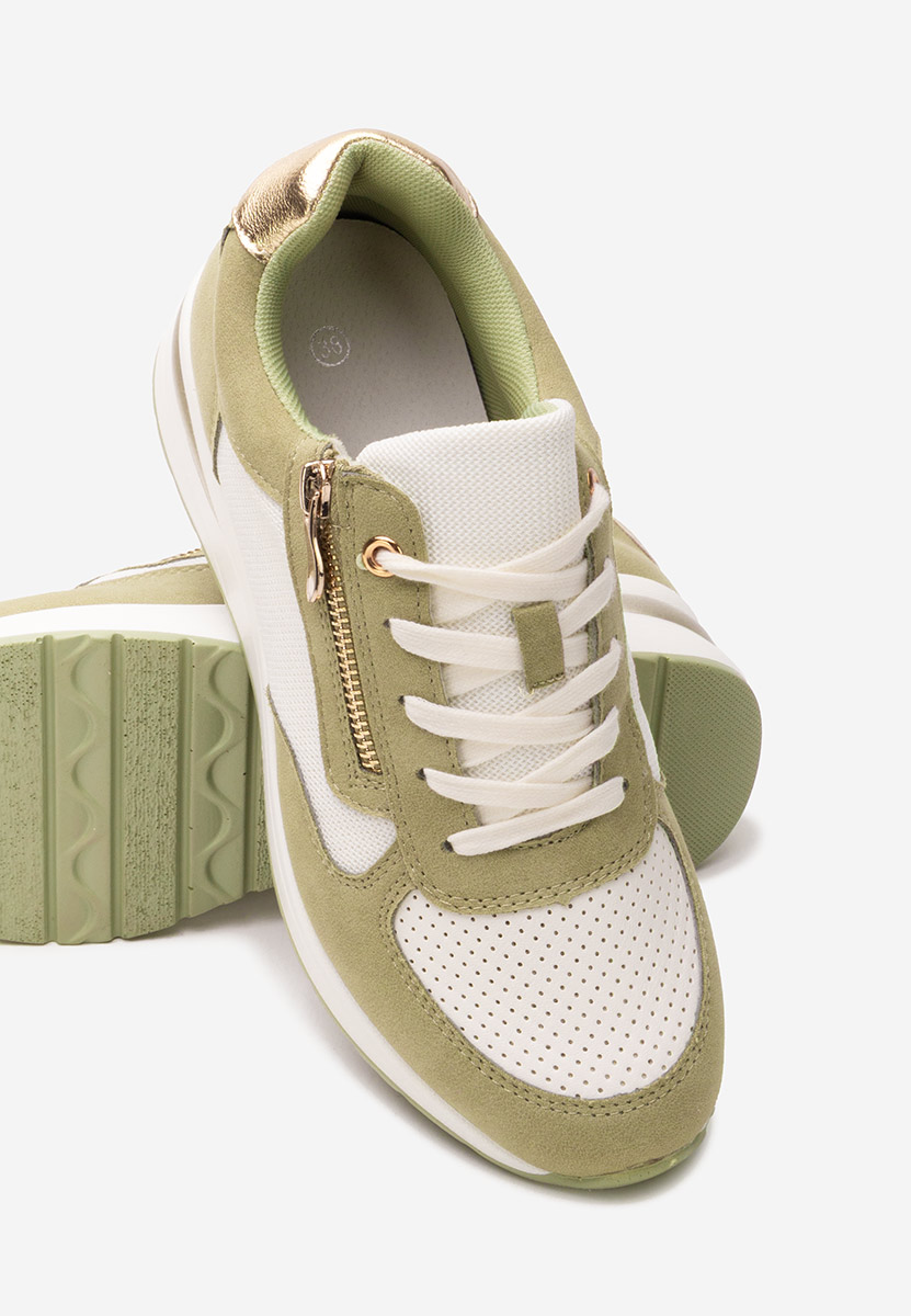 Floreia zöld platform sneaker cipő 