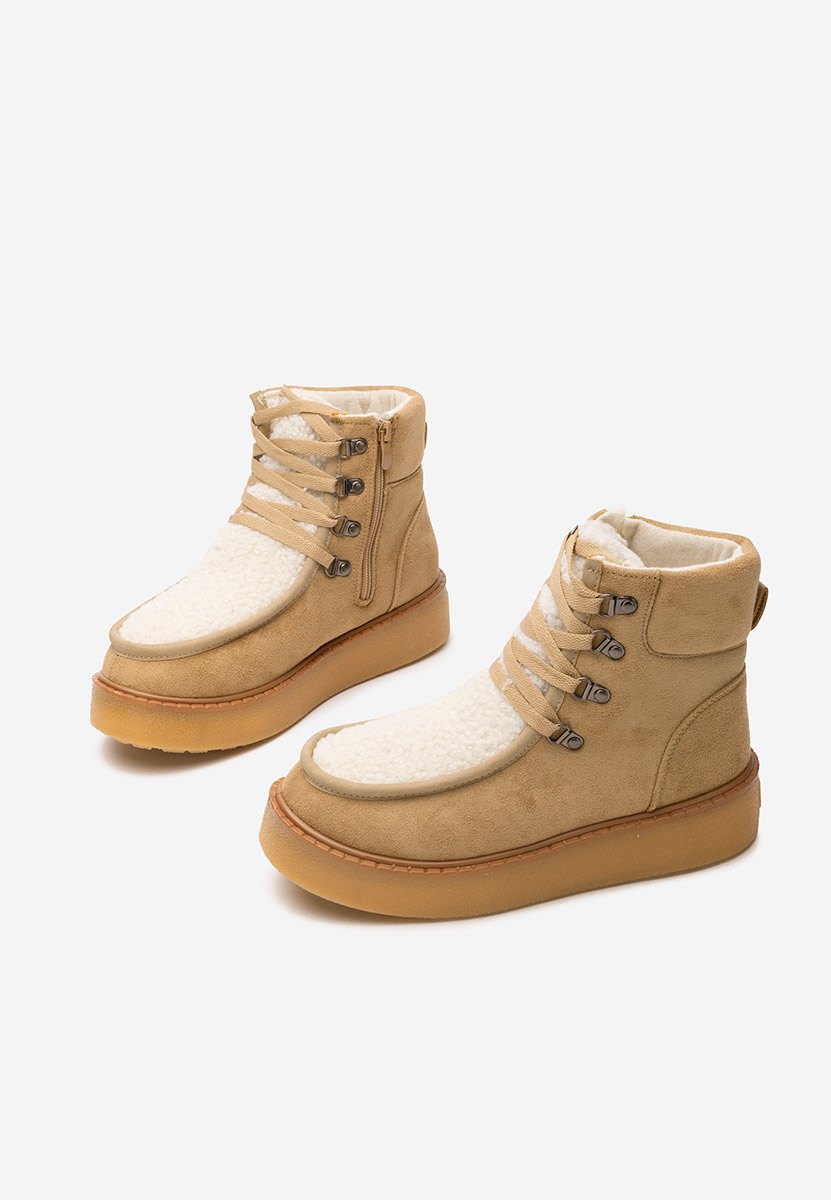 Liraia khaki telitalpú platform bokacsizma