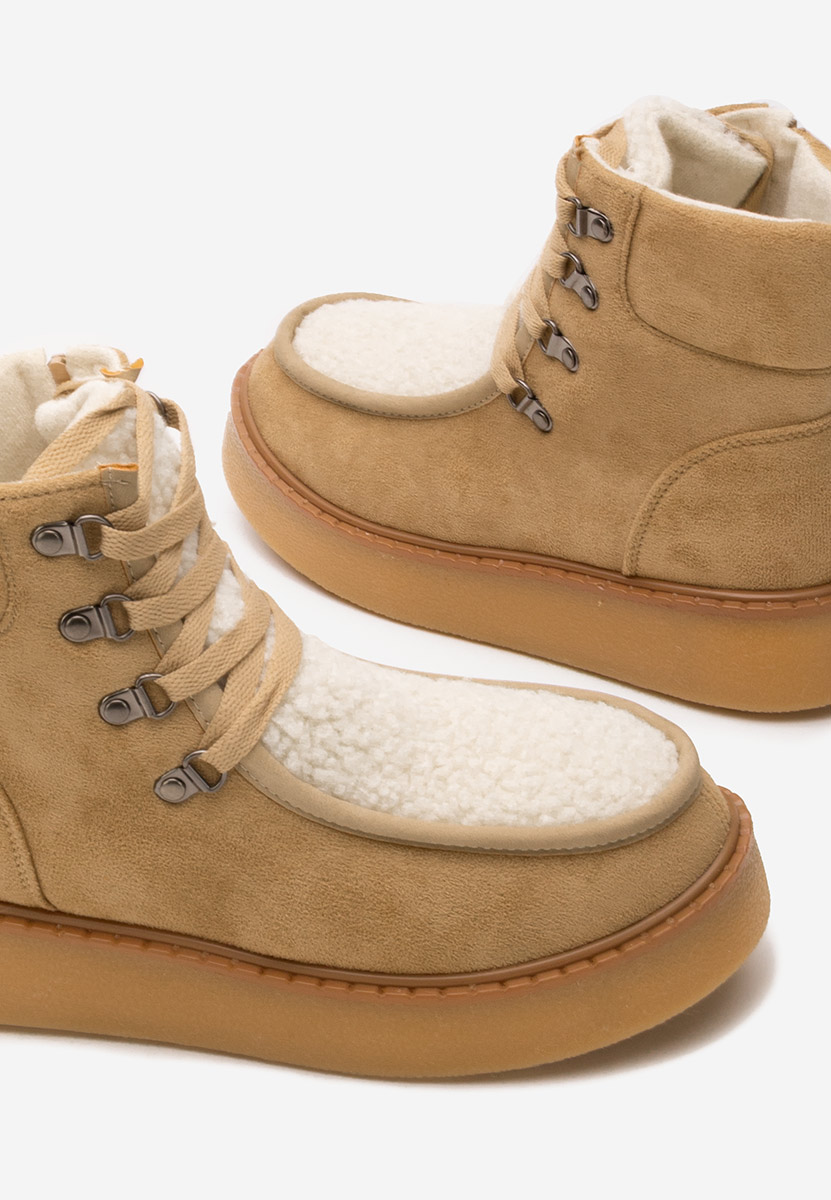 Liraia khaki telitalpú platform bokacsizma