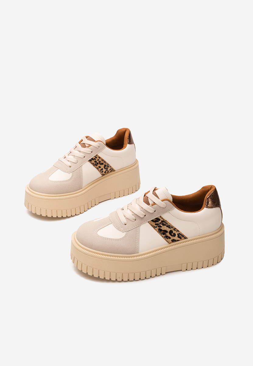 Michele leopárdmintás telitalpú platform sneaker