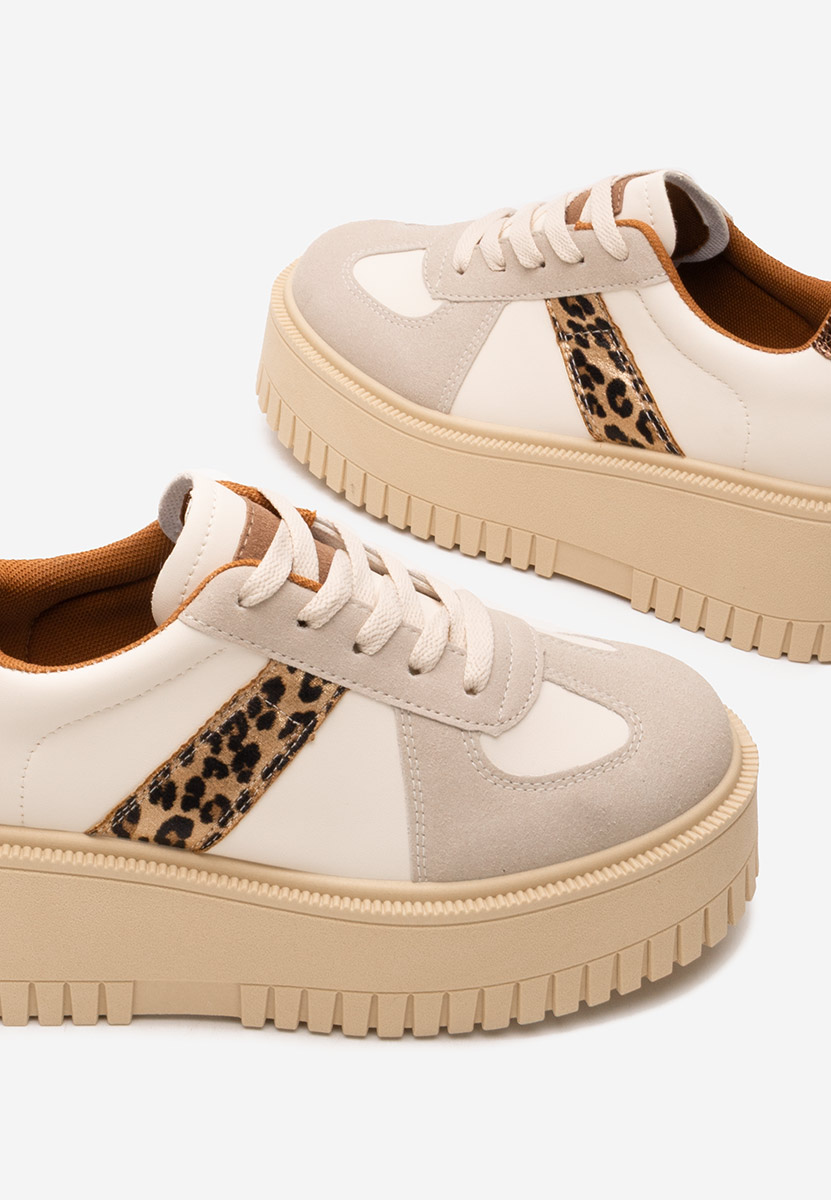 Michele leopárdmintás telitalpú platform sneaker