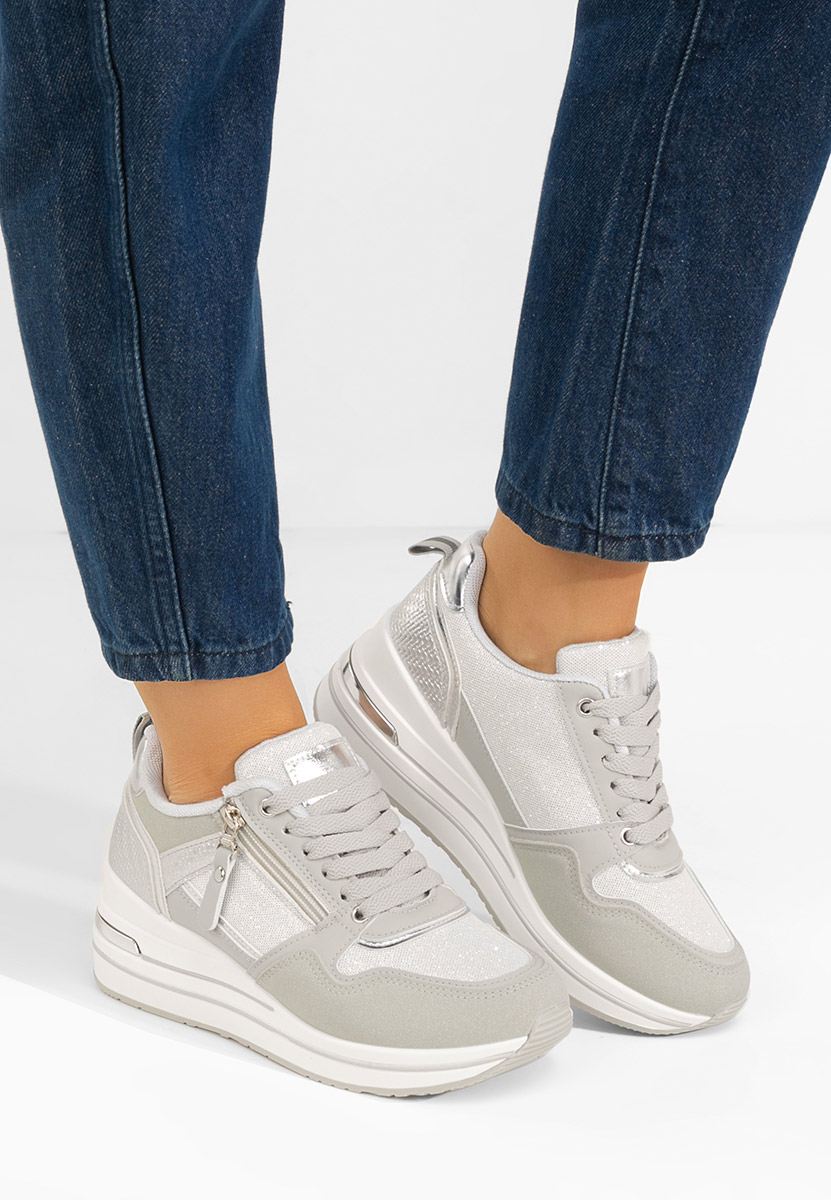  szürke telitalpú platform sneaker