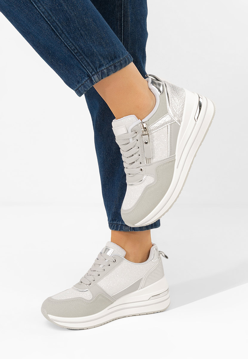  szürke telitalpú platform sneaker