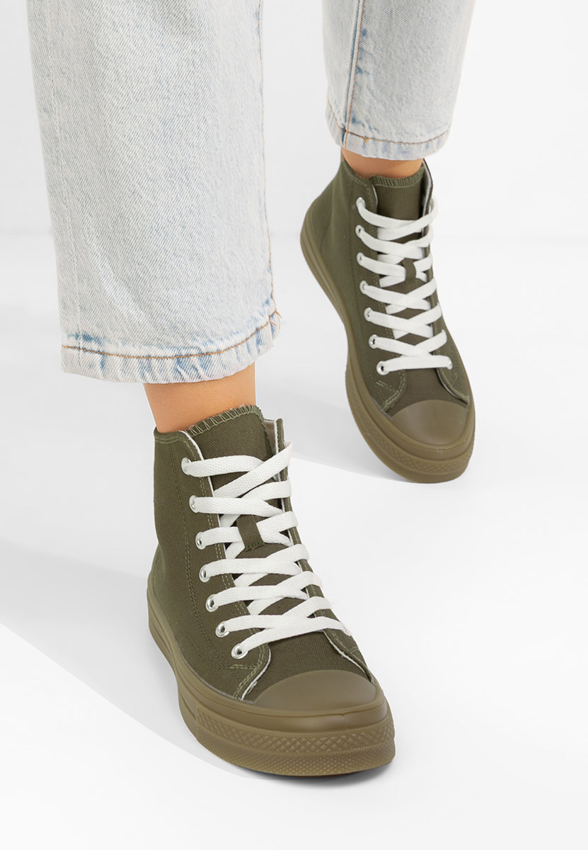 Thyora zöld magasszárú teniszcipő