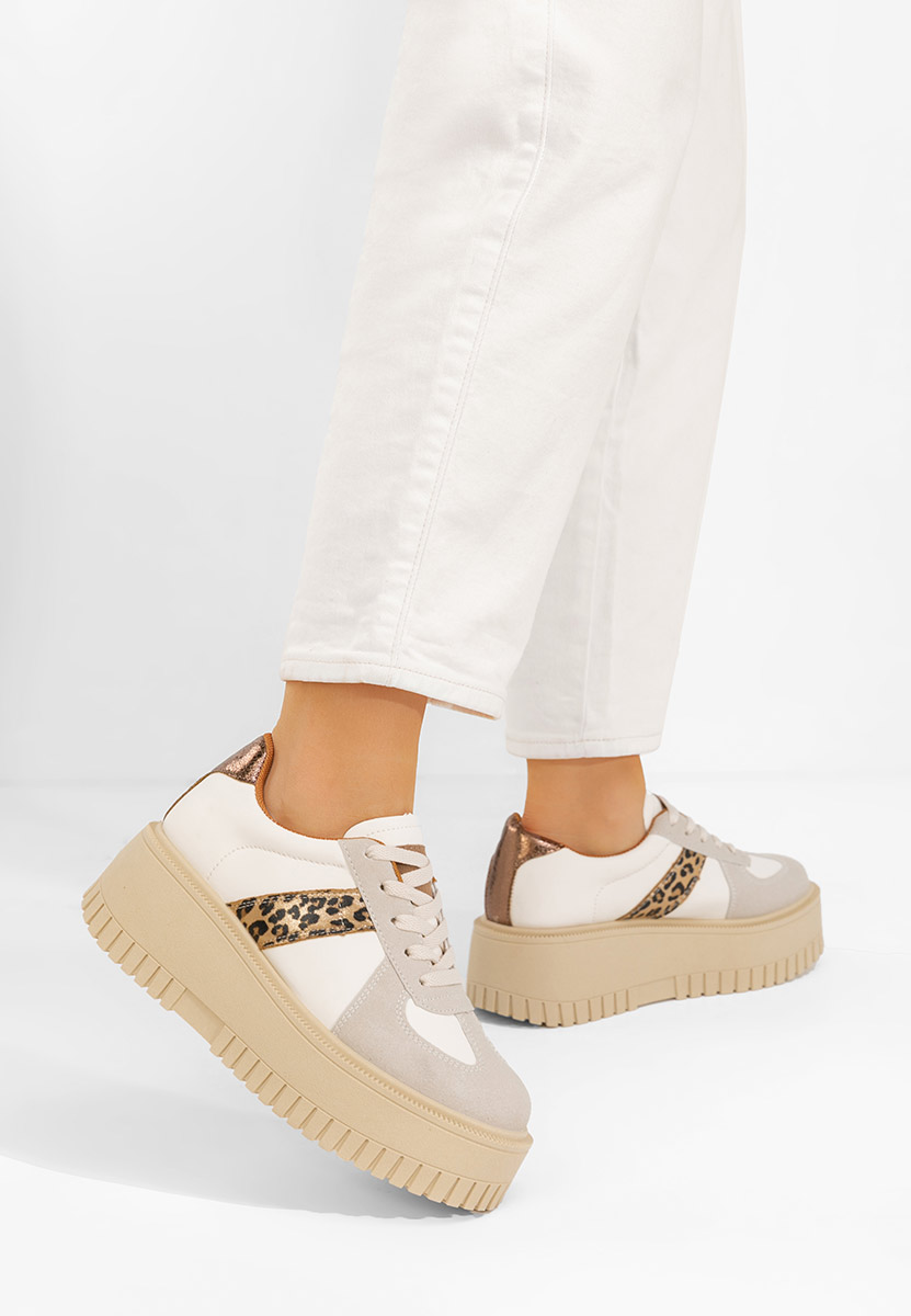 Michele leopárdmintás telitalpú platform sneaker