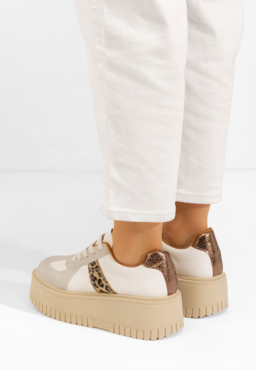 Michele leopárdmintás telitalpú platform sneaker