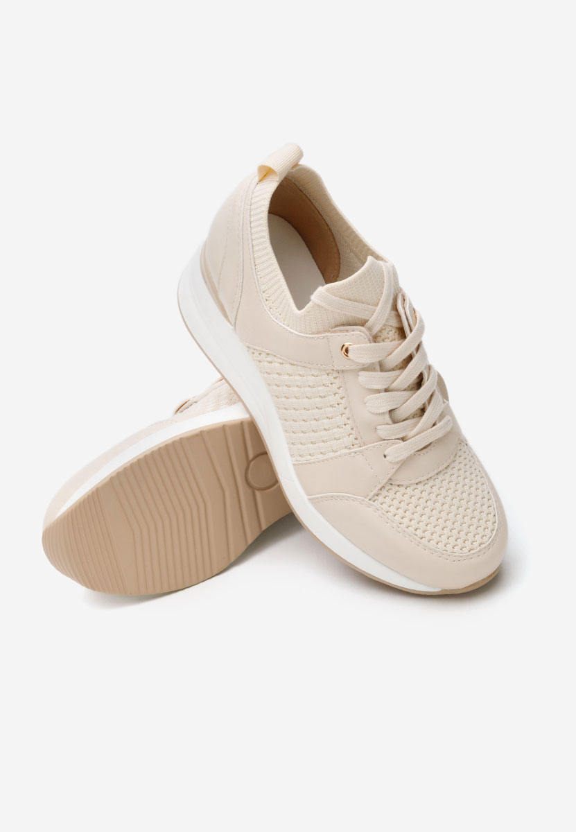 Ellsa bézs platform sneaker cipő 