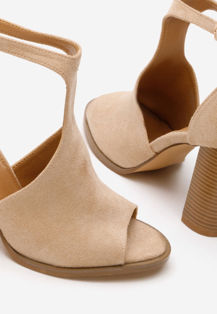 Jolanda khaki vastag sarkú szandál 