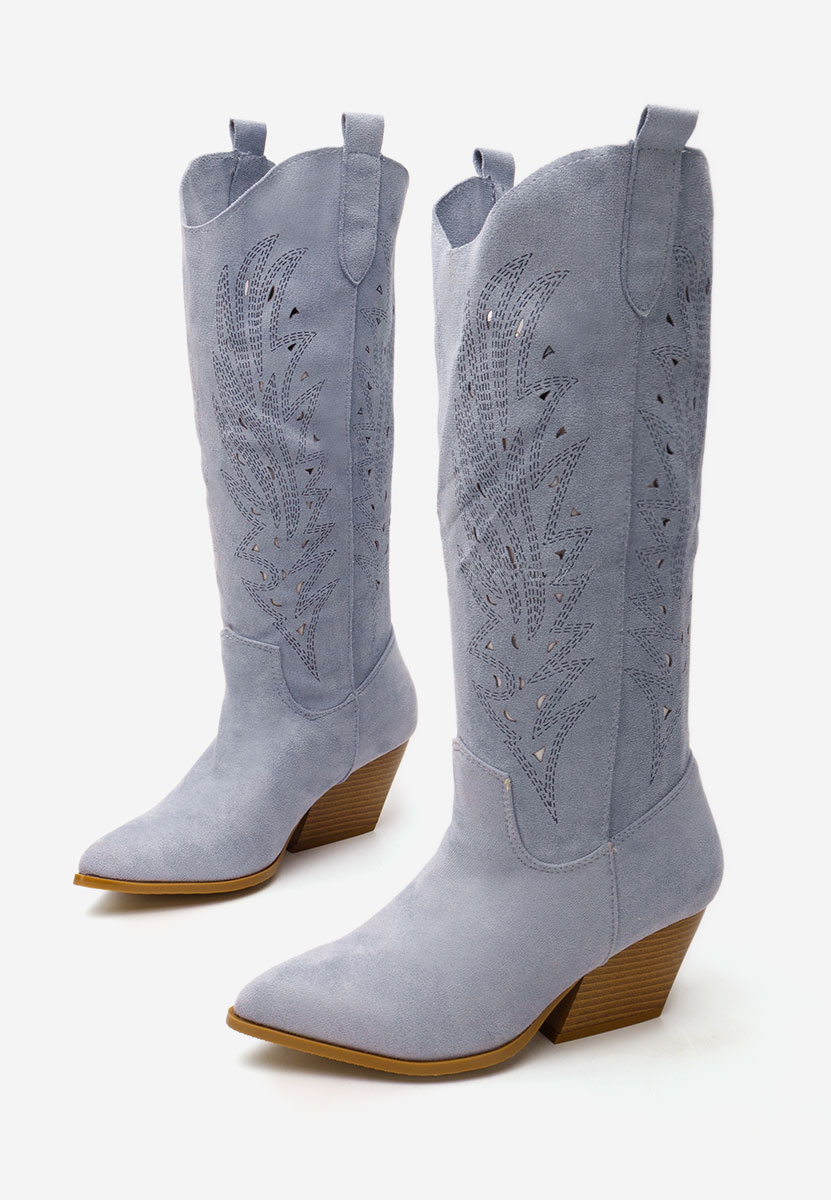 Indaia tengerészkék cowboy csizma női 