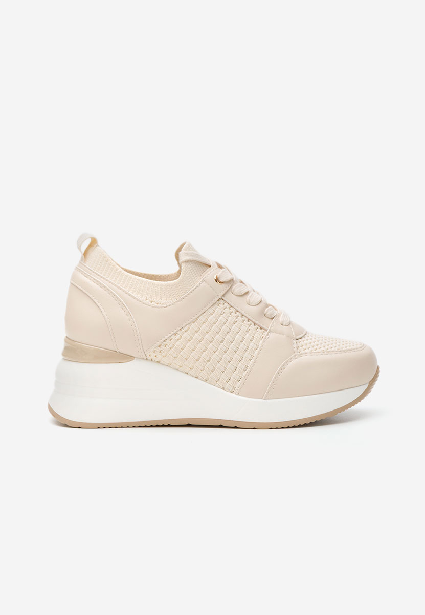 Ellsa bézs platform sneaker cipő 