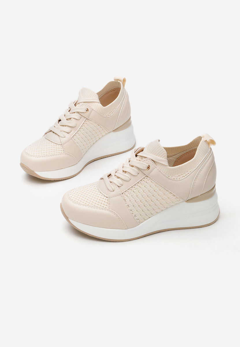 Ellsa bézs platform sneaker cipő 