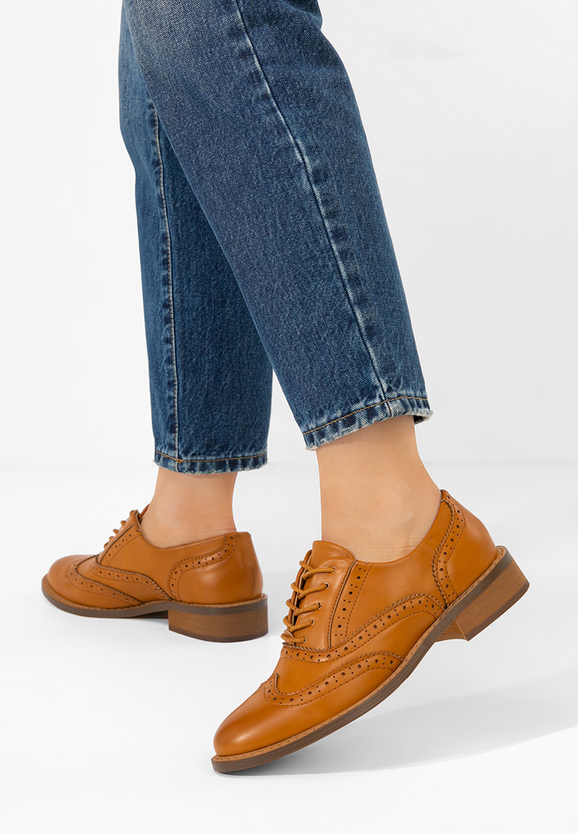 Cilora camel női brogue cipő