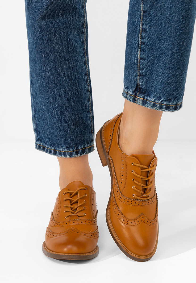 Cilora camel női brogue cipő