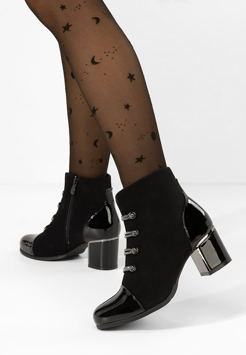 Adizana fekete elegáns női bokacsizma