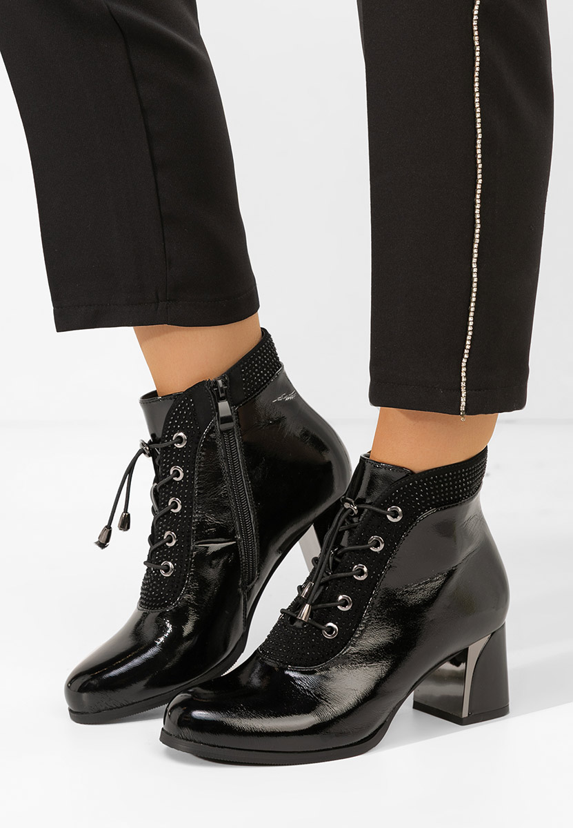 Larae fekete női bokacipő