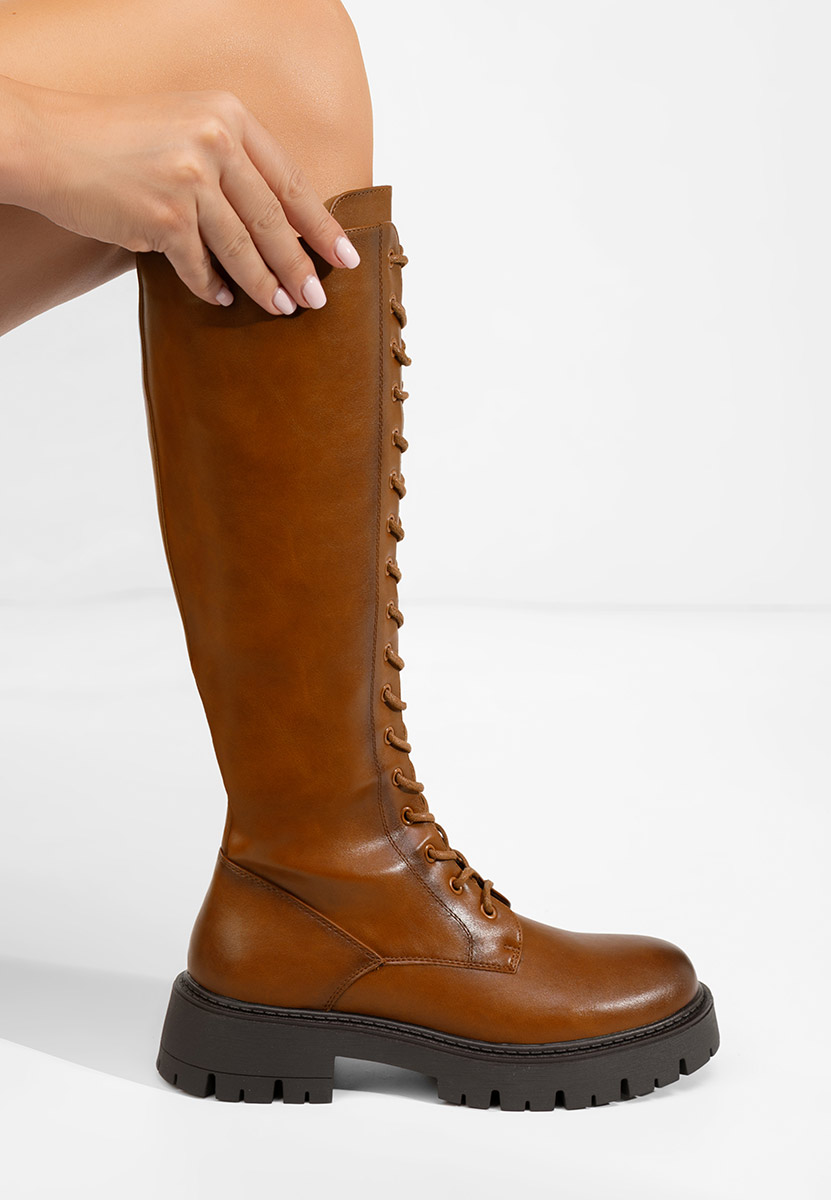 Hetie camel hosszú szárú bakancs 