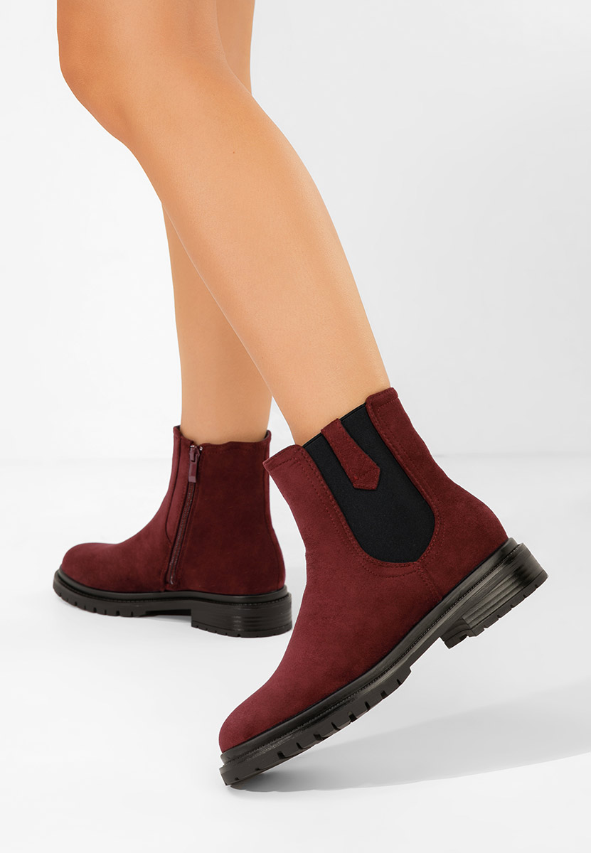 Nevea borvörös női bokacsizma