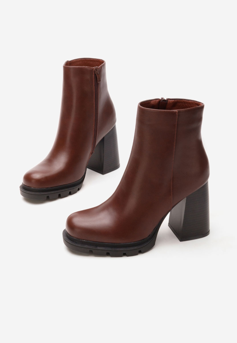 Neolia borvörös bokacsizma vastag sarokkal