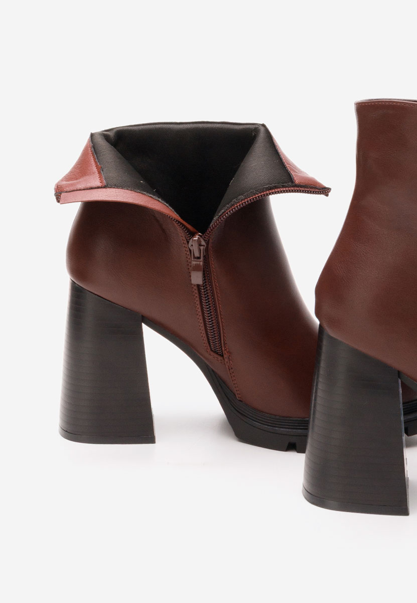 Neolia borvörös bokacsizma vastag sarokkal