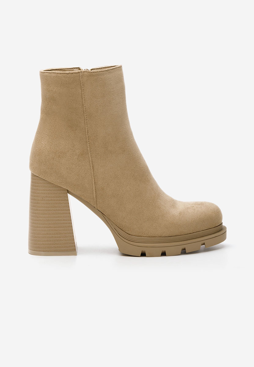 Neolia v2 khaki bokacsizma vastag sarokkal