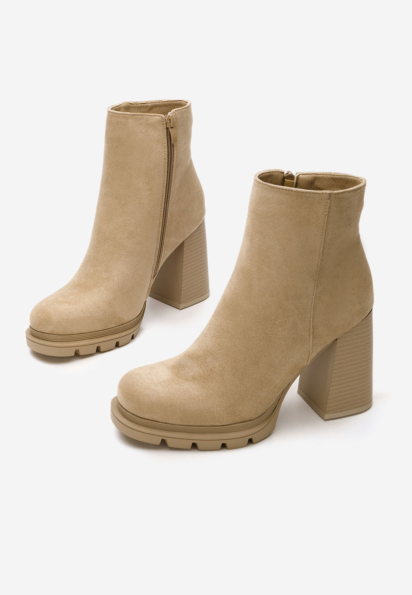 Neolia v2 khaki bokacsizma vastag sarokkal