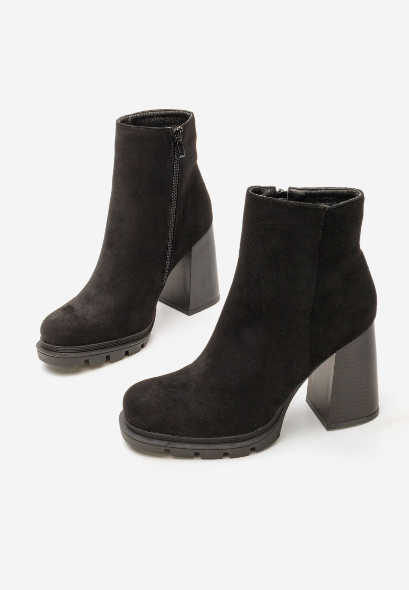 Neolia v2 fekete bokacsizma vastag sarokkal