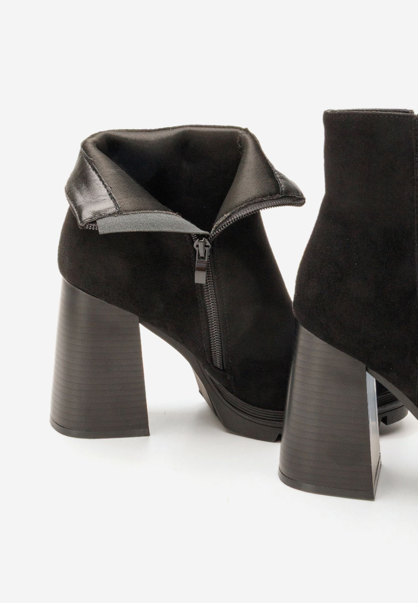 Neolia v2 fekete bokacsizma vastag sarokkal