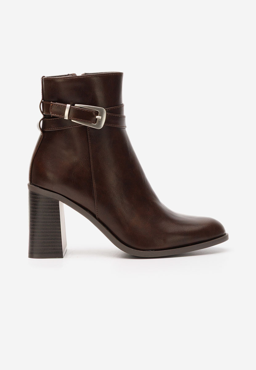 Reica barna bokacsizma vastag sarokkal