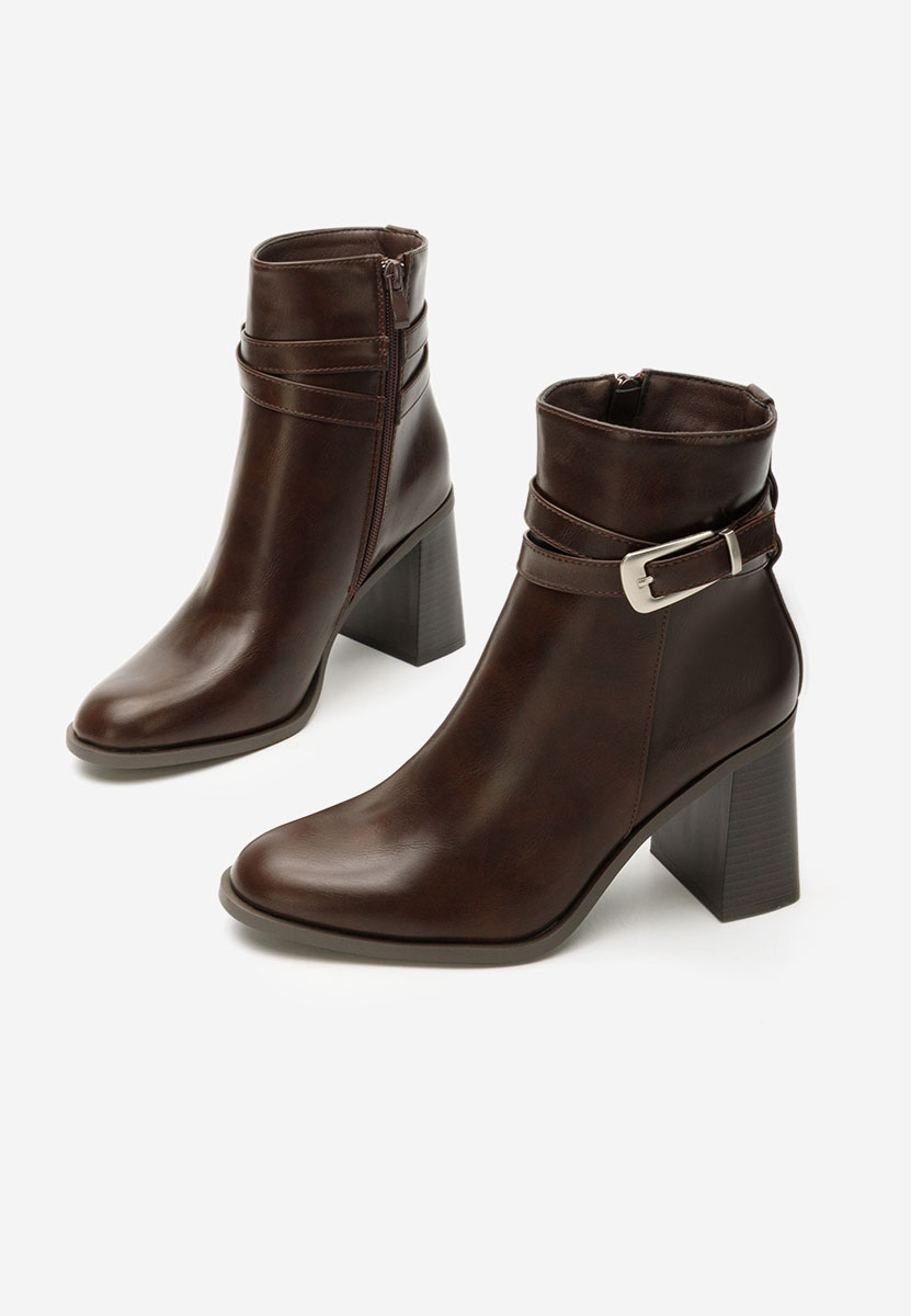 Reica barna bokacsizma vastag sarokkal