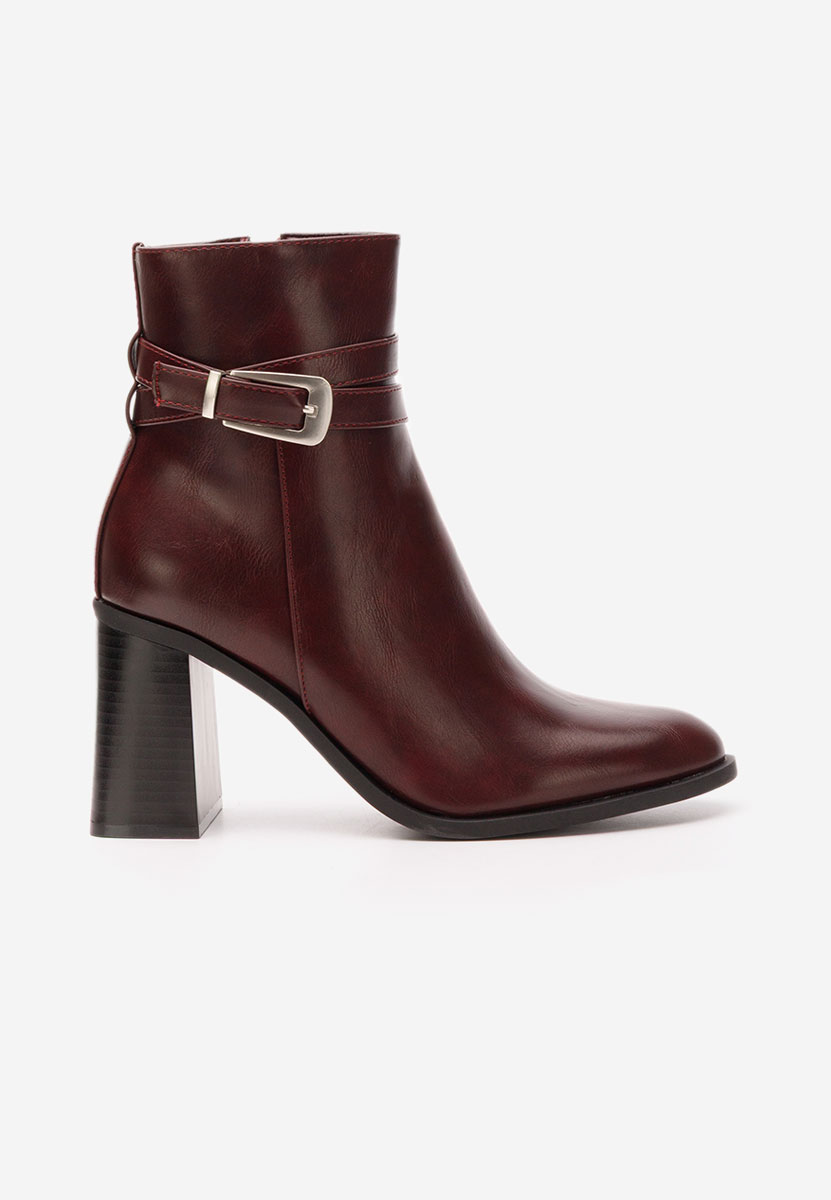 Reica borvörös bokacsizma vastag sarokkal