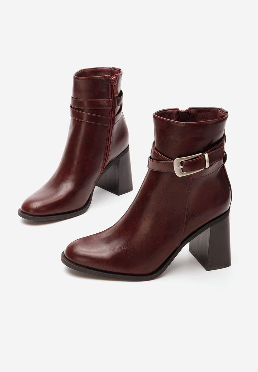 Reica borvörös bokacsizma vastag sarokkal