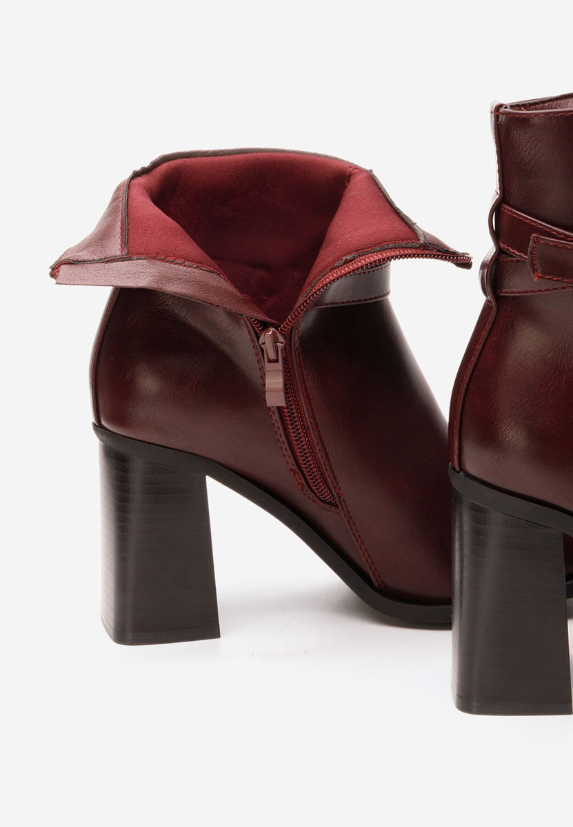 Reica borvörös bokacsizma vastag sarokkal