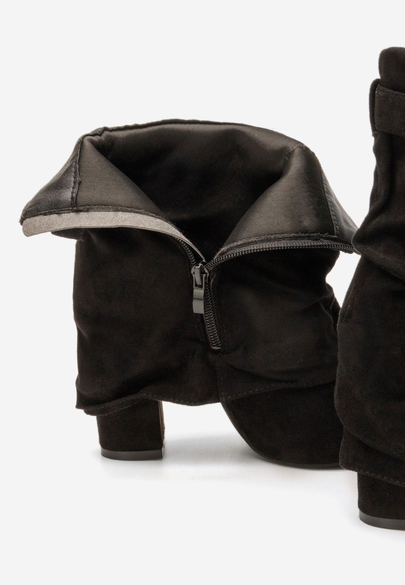 Liamia fekete bokacipő vastag sarokkal