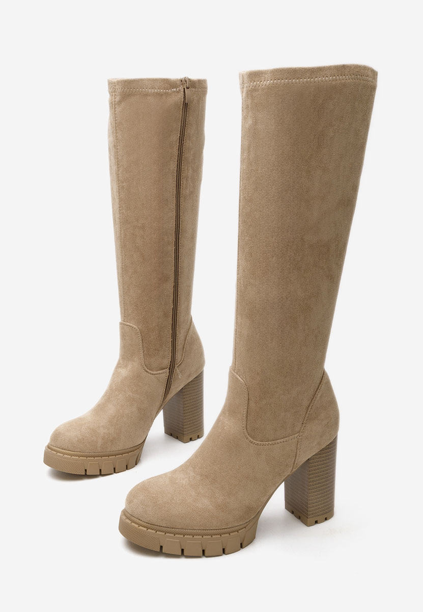 Idalia v2 khaki magassarkú csizma