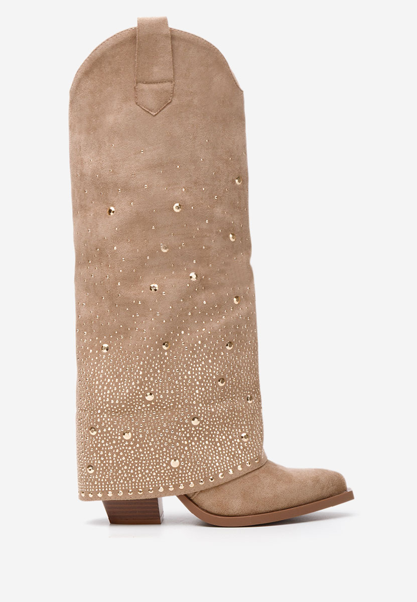 Millie khaki magassarkú csizma