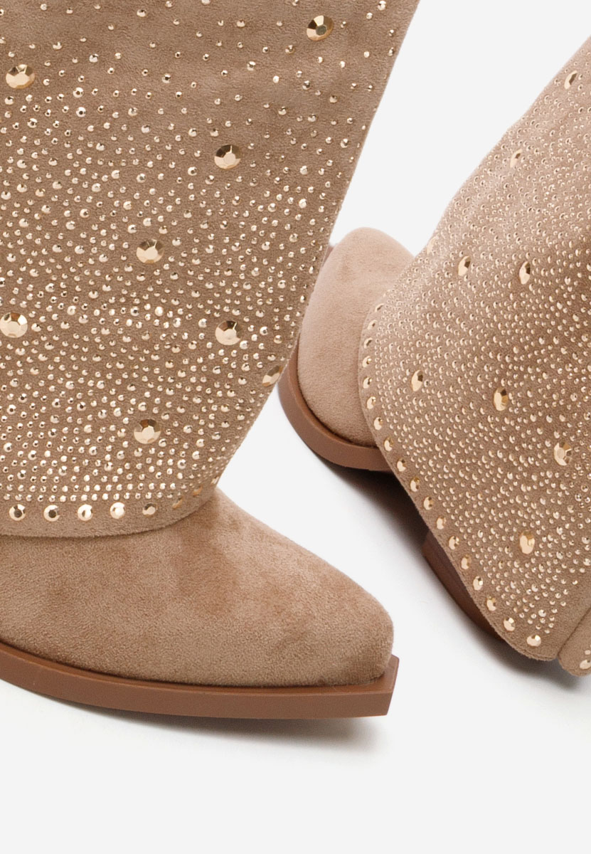 Millie khaki magassarkú csizma