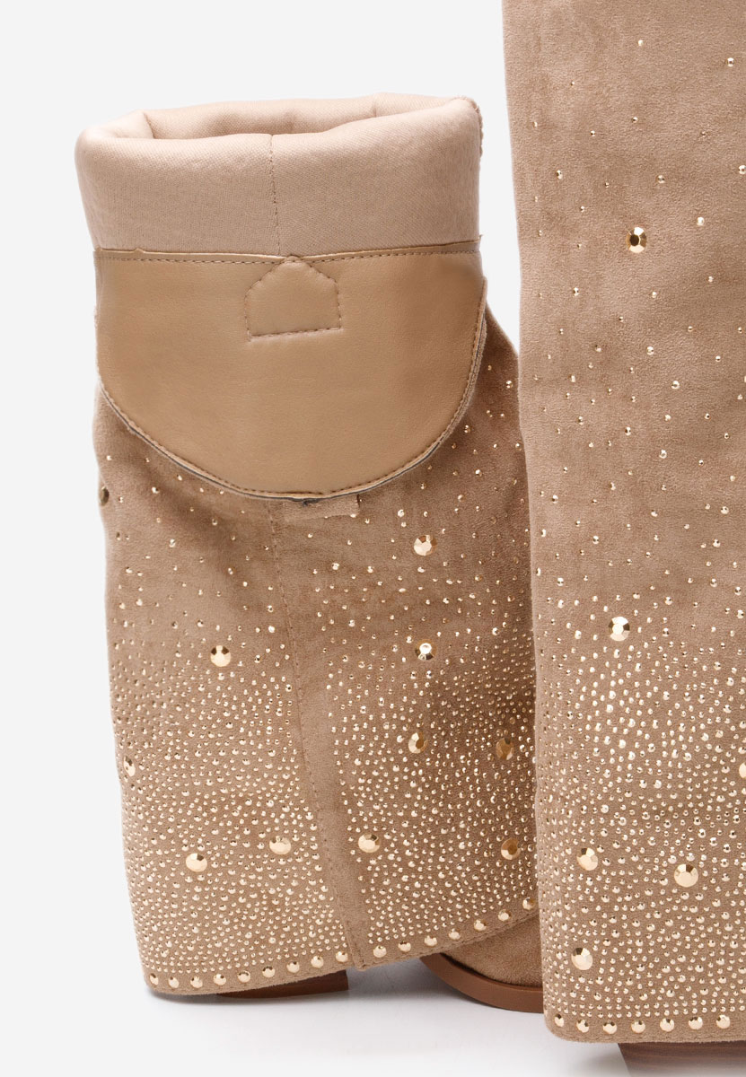 Millie khaki magassarkú csizma