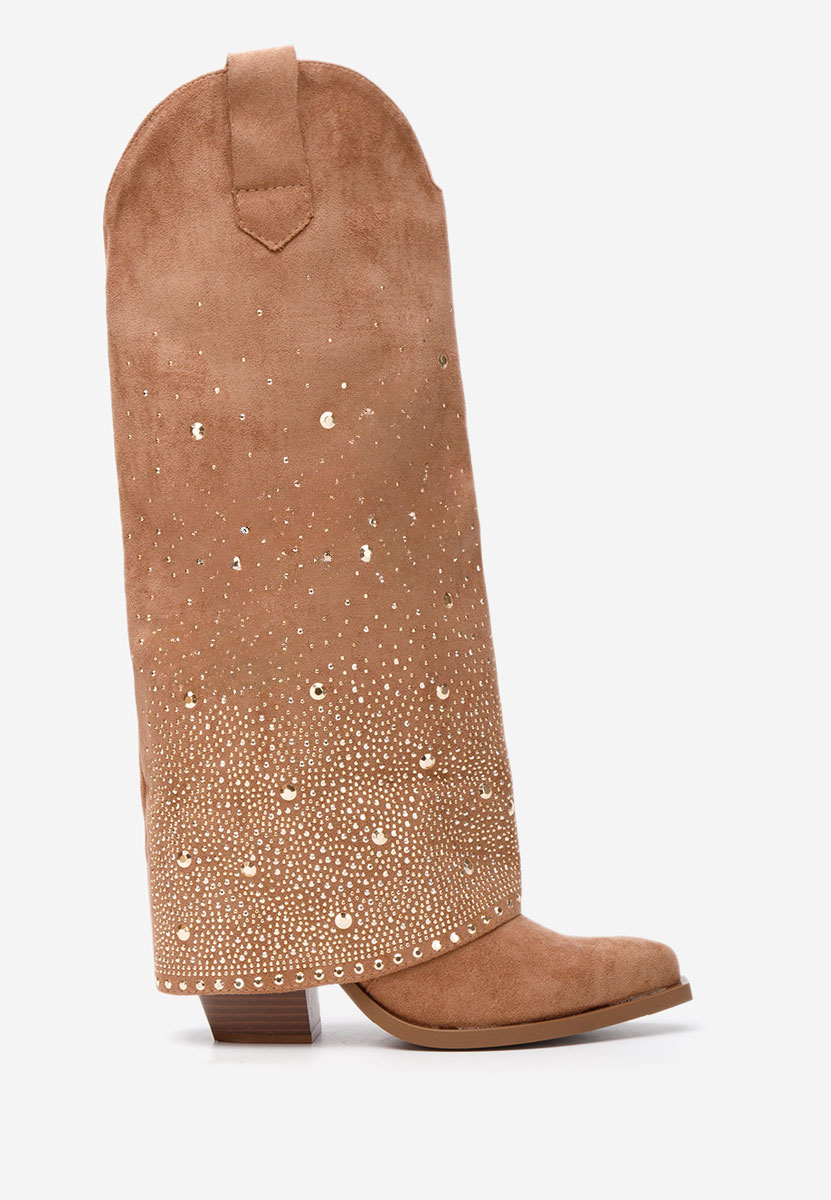 Millie camel magassarkú csizma