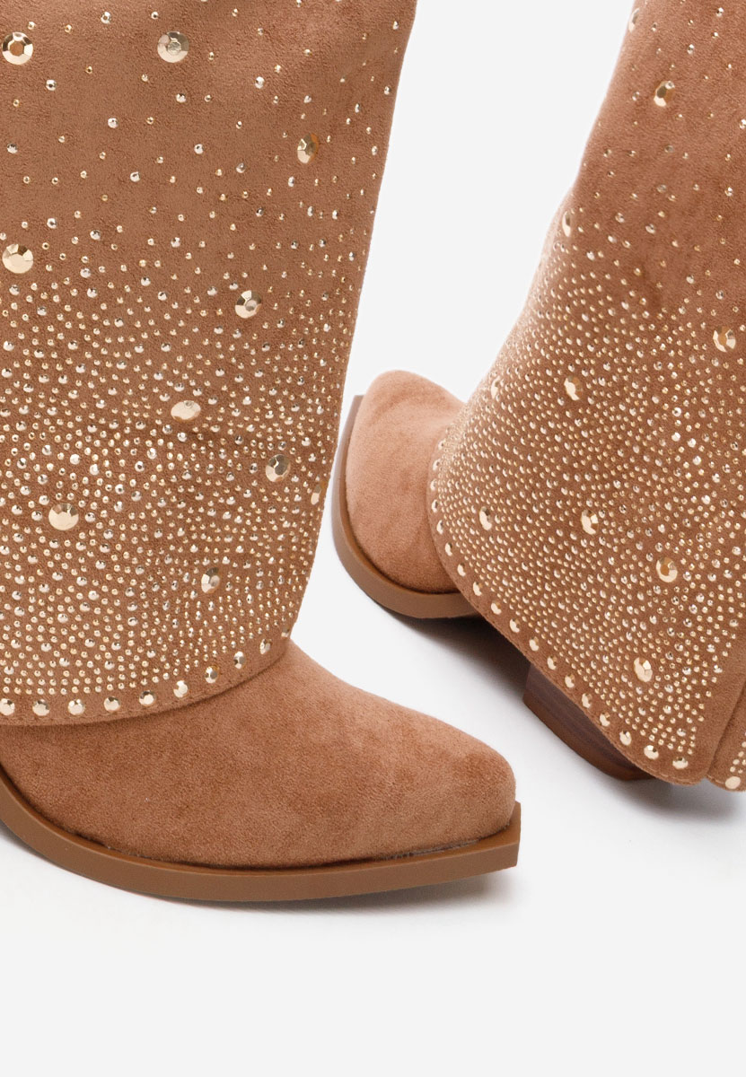 Millie camel magassarkú csizma