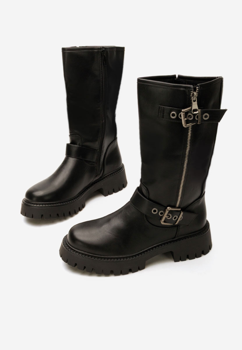 Floriva fekete rövid szárú csizma