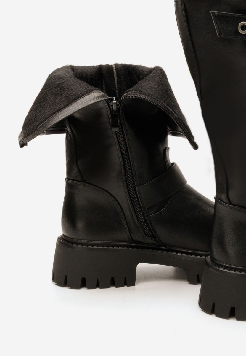 Floriva fekete rövid szárú csizma