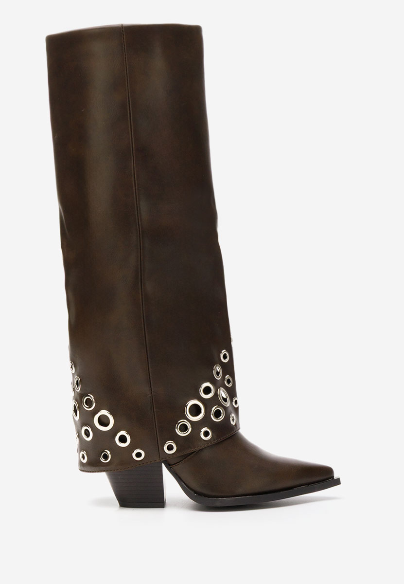 Tovia barna magassarkú csizma